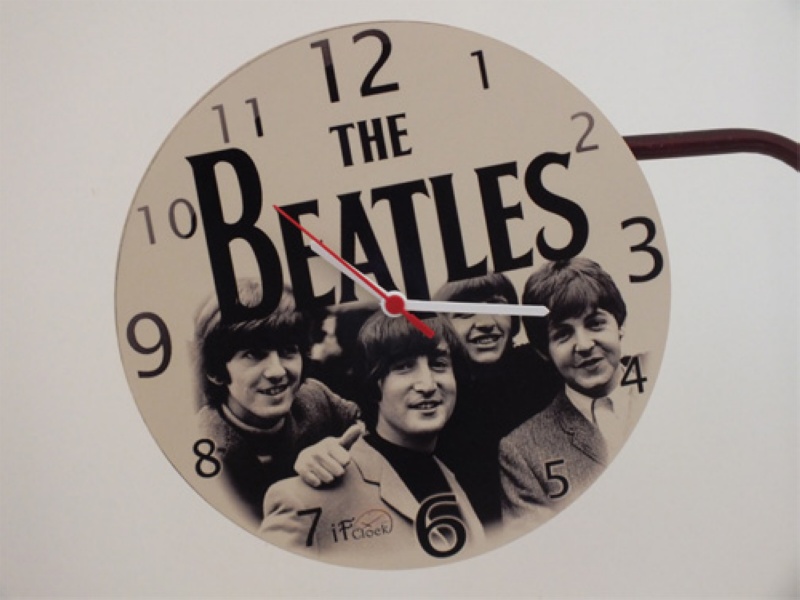 The Beatles Siyah Beyaz Tasarımlı Duvar Saati