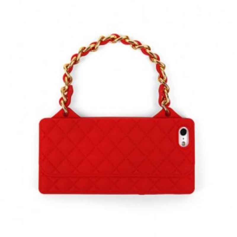 Çanta İphone 5 Kabı ( Kırmızı - Beyaz )
