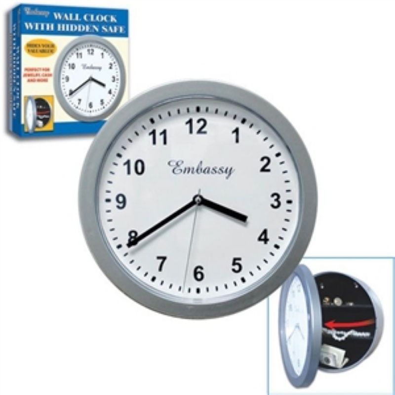 Saat Şeklinde Kasa Wall Clock With Hidden Safe