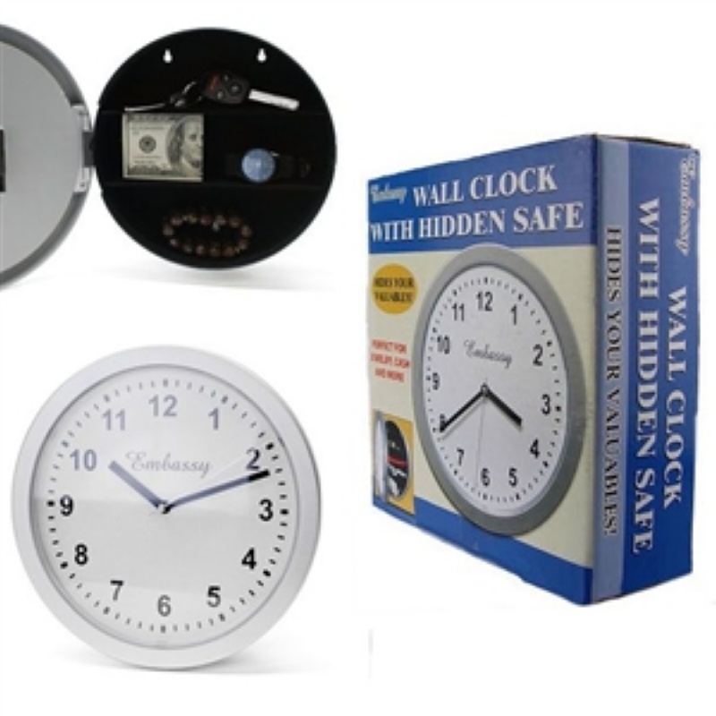Saat Şeklinde Kasa Wall Clock With Hidden Safe
