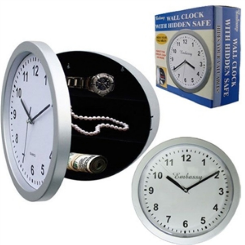 Saat Şeklinde Kasa Wall Clock With Hidden Safe