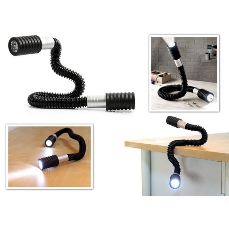 Taschenlampe Snake Çift Başlı Spiral Led Fener