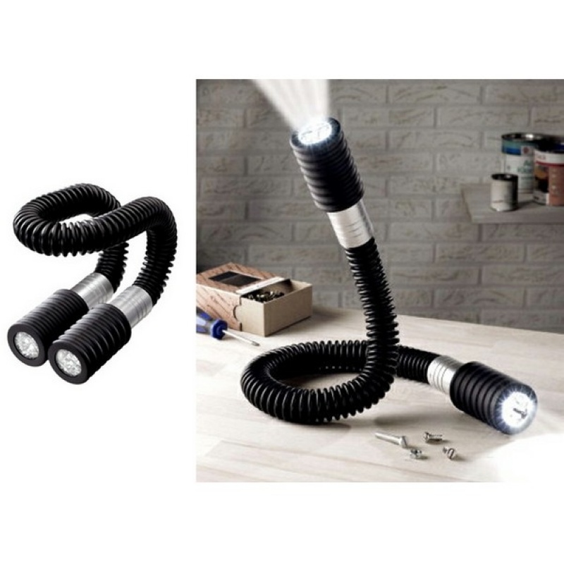 Taschenlampe Snake Çift Başlı Spiral Led Fener