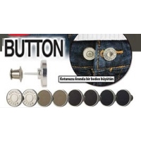 Perfect Fit Button Yedek Kot Düğmesi Seti 100 Paslanmaz Çelik