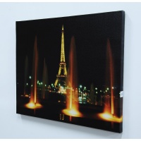 Paris Eyfel Kulesi Dekoratif Led Kanvas Tablo (40X50 Cm)