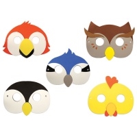 Kuşlar Parti Maskesi 5'li Set